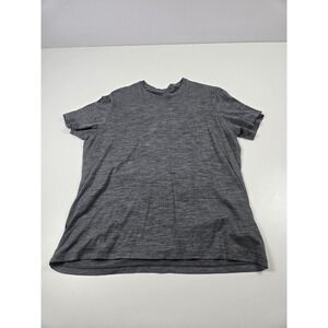 Icebreaker Shirt Mens 2XL Gray Merino Wool Crewneck Lightweight Tagless Tee